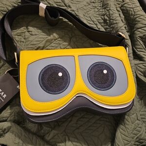 Loungefly Yellow Gray Blue Eye Crossbody Bag